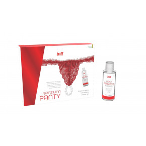 BOSS SERIES | Лубрикант з трусиками - Intt Brazilian Panty Red + Strawbery Gel, 50 мл. Ціна: 1015 грн