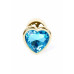 BOSS SERIES | Анальна пробка - Jewellery Gold Heart Plug Light Blue. Ціна 495 грн. Фото: 1