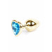 BOSS SERIES | Анальна пробка - Jewellery Gold Heart Plug Light Blue. Ціна 495 грн. Фото: 6