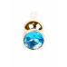 BOSS SERIES | Анальна пробка - Jewellery Gold Butt Plug Light Blue. Ціна 422 грн. Фото: 1