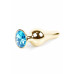 BOSS SERIES | Анальна пробка - Jewellery Gold Butt Plug Light Blue. Ціна 422 грн. Фото: 7