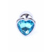 BOSS SERIES | Анальная пробка-Jewellery Silver Heart PLUG Light Blue. Цена 411 грн. Фото: 5