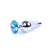 BOSS SERIES | Анальная пробка - Jewellery Silver BUTT PLUG Light Blue. Цена 349 грн. Фото: 1