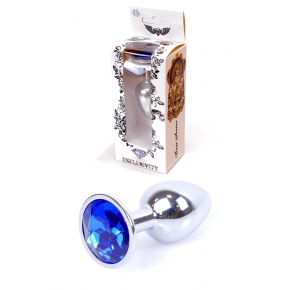 BOSS SERIES | Анальная пробка-Jewellery Silver Plug Dark Blue. Цена: 353 грн