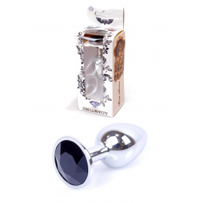 BOSS SERIES | Анальная пробка-Jewellery Silver Plug Black. Цена: 365 грн