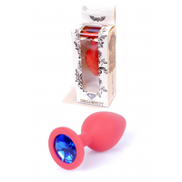 Анальная пробка-Silikon Plug Jewellery Red Medium