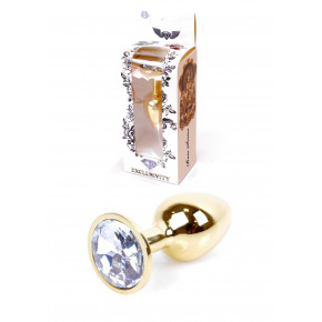 Анальная пробка-Jewellery Gold PLUG Clear