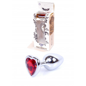 BOSS SERIES | Анальная пробка-Jewellery Silver Heart PLUG Red. Цена: 405 грн