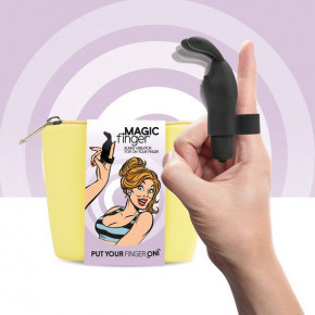BOSS SERIES | Насадка на палець - FeelzToys - Magic Finger Vibrator Black. Ціна: 886 грн