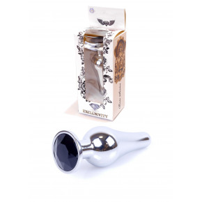 BOSS SERIES | Анальна пробка - Jewellery Silver BUTT PLUG Black. Ціна: 449 грн