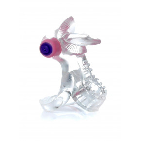 BOYS of TOYS | Ерекційне кільце - Tongue Vibro CockRing Clear. Ціна: 308 грн