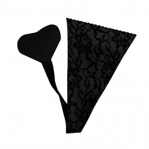 Bye Bra | Самоклеющиеся трусики Bye Bra, черные с кружевом, One Size. Ціна: 595 грн