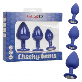 California Exotic | Набор анальных пробок Cheeky Gems 3 Pcs Blue. Цена: 1 585 грн