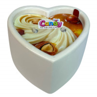 Candy | Массажная свеча с ароматом орехового крема Candy Nut Cream в форме сердца, 70 мл. Ціна 650 грн