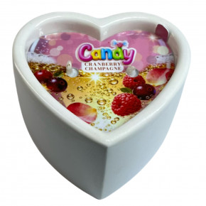 Candy | Массажная свеча с ароматом шампанского с клюквой Candy Cranberry Champagne в форме сердца, 70 мл. Цена: 520 грн