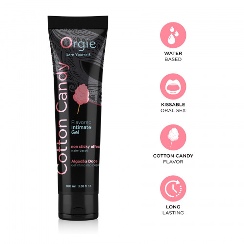 Orgie | Лубрикант Orgie Lube Tube Cotton Candy 100 мл – сладкое скольжение со вкусом сахарной ваты. Цена 369 грн. Фото: 1
