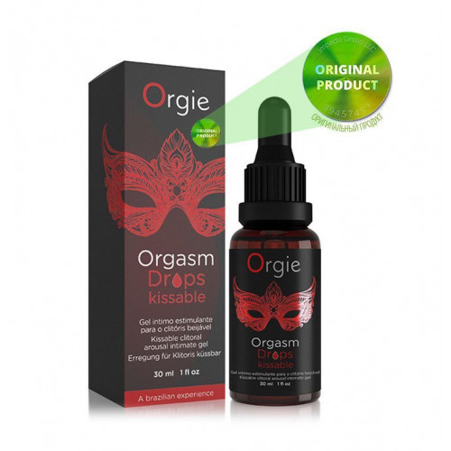 Orgie | Возбуждающие капли Orgie Orgasm Drops Kissable 30 мл – интенсивная стимуляция клитора и сладкий вкус яблока. Цена 596 грн