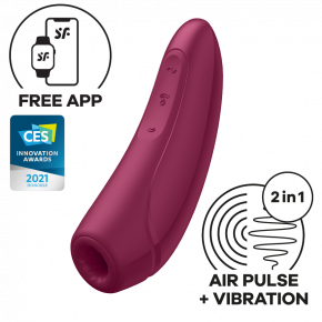 Satisfyer | Вакуумный клиторальный стимулятор Curvy 1+ Rose Red. Цена: 1 919 грн