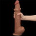 Lovetoy | Фаллоимитатор LoveToy King Sized Sliding Skin Dual Layer Dong Brown 13.5" (34 см). Цена 3 942 грн. Фото: 3