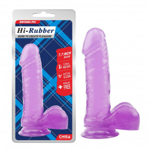 Chisa Novelties | Фаллоимитатор Hi-Rubber 7.7 Inch Dildo Purple. Цена: 822 грн