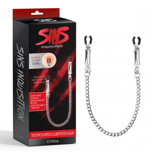 Chisa Novelties | Затискачі для сосків - Sins Inquisition The Pinch Nipple Clamps with Chain. Цена 1 727 грн Chisa Novelties | Затискачі для сосків - Sins Inquisition The Pinch Nipple Clamps with Chain. Цена 1 727 грн