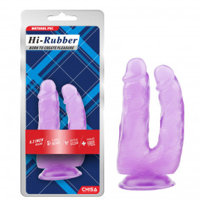 Chisa Novelties | Фаллоимитатор двойной Hi-Rubber Chisa Purple. Цена: 1 199 грн