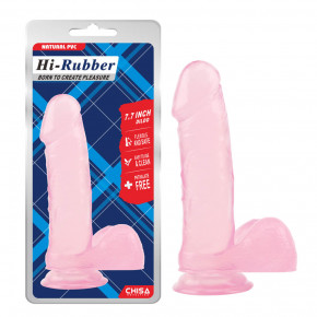 Chisa Novelties | Фаллоимитатор Hi-Rubber 7.7 Inch Dildo Pink. Цена: 835 грн