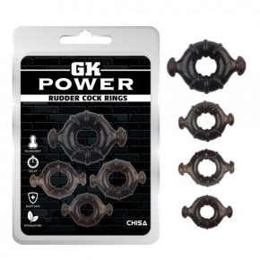 Chisa Novelties | Набір Кілець Gk Power Rudder Cock Rings, Black. Ціна: 390 грн