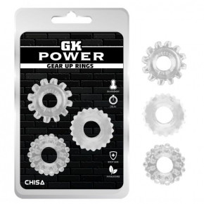 Chisa Novelties | Набір Кілець Gk Power Cock Rings 3 Шт Set-Clear. Ціна: 320 грн