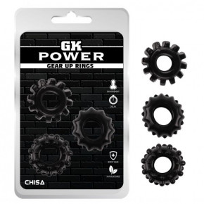 Chisa Novelties | Набір Кілець Gk Power Cock Rings Set 3 Штblack. Ціна: 350 грн