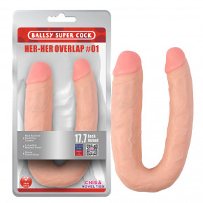 Chisa Novelties | Двусторонний фаллоимитатор - Her-Her Overlap # 01 Double Dong Flesh. Цена: 1 610 грн