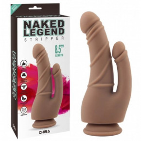 Chisa Novelties | Фаллоимитатор двойной на присоске Chisa Naked Legend Stripper 8.5. Цена: 1 235 грн