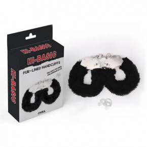 Chisa Novelties | Наручники метал с мехом черные Fur-lined Handcuffs Hi-Basic Chisa. Цена: 700 грн