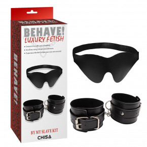Chisa Novelties | Набор для БДСМ маска и наручники Chisa Behave Luxury Fetish черный. Цена: 1 499 грн
