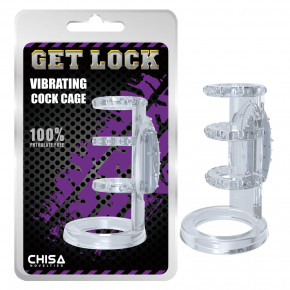 Chisa Novelties | Насадка на член - Get Lock Vibrating Cock Cage Clear. Ціна: 522 грн