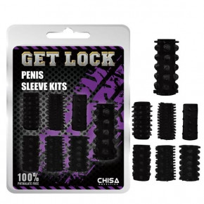 Chisa Novelties | Набір насадок на член - Get Lock Penis Sleeve Kits Black. Ціна: 408 грн
