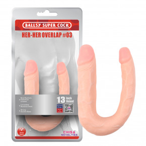 Chisa Novelties | Фаллоимитатор-Her-Her Overlap Doble Dildo Flesh. Цена: 539 грн
