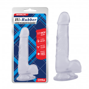 Chisa Novelties | Фаллоимитатор Hi-Rubber Dildo Clear 7.7". Цена: 567 грн