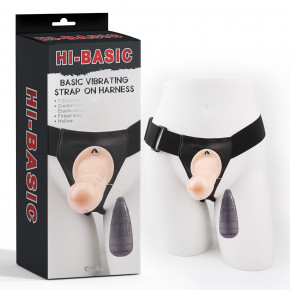 Chisa Novelties | Страпон - Hi-Basic Vibrating Strap-On Harness Flesh. Цена: 999 грн