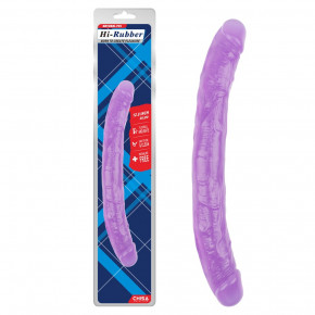 Chisa Novelties | Фаллоимитатор двухсторонний фиолетовый Chisa Hi-Rubber 32,5 см *3,5 см. Цена: 1 070 грн