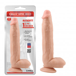 Chisa Novelties | Фалоімітатор на присоску Chisa Ballsy super cock 12.4. Ціна: 1500 грн