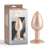 Анальная пробка розовое золото CHISA MATRIX MONT с перламутром и белым камнем, размер M Анальная пробка розовое золото CHISA MATRIX MONT с перламутром и белым камнем, размер M