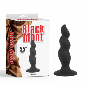 Chisa Novelties | Анальная пробка с волнистой поверхностью Chisa Black Mont черная, 4.8 см. Ціна: 950 грн