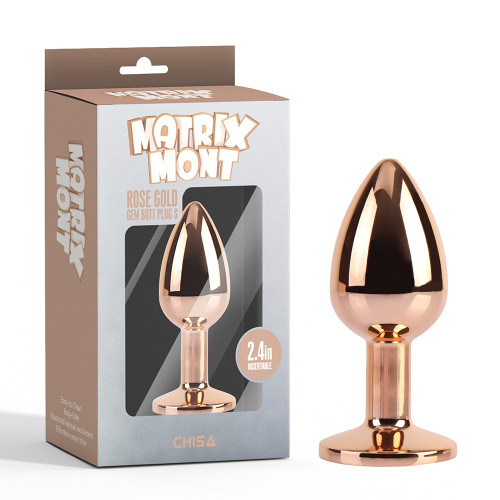 Chisa Novelties | Анальна пробка Chisa Matrix Mont Rose Gold Gem Butt Plug S – золота прикраса для інтимних ігор. Ціна 520 грн Chisa Novelties | Анальна пробка Chisa Matrix Mont Rose Gold Gem Butt Plug S – золота прикраса для інтимних ігор. Ціна 520 грн