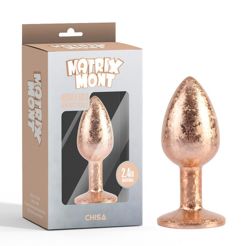 Chisa Novelties | Анальная пробка золотая поталь CHISA MATRIX MONT с белым камнем, размер S. Ціна 554 грн Chisa Novelties | Анальная пробка золотая поталь CHISA MATRIX MONT с белым камнем, размер S. Ціна 554 грн