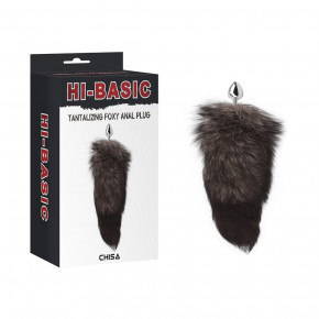 Chisa Novelties | Анальная металлическая пробка Chisa Hi-Basic с лисьим хвостиком. Ціна: 1199 грн