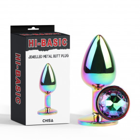 Chisa Novelties | Анальна пробка з кристалом Hi-Basi Jewelled Metel Butt Plug Chisa. Ціна: 595 грн