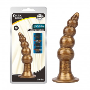 Chisa Novelties | Анальная пробка елочка Chisa Dark Muscle Cdt Bisley Gold на присоске. Цена: 450 грн