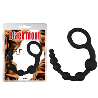Chisa Novelties | Анальная цепочка Chisa Black Mont 9.4 со звеньями разных диаметров, черная. Ціна 1827 грн