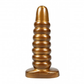 Chisa Novelties | Велика анальна пробка ребриста Chisa Dark Muscle Gold. Ціна: 1799 грн
